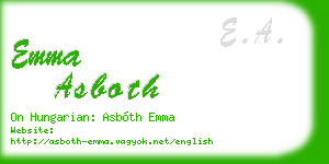 emma asboth business card